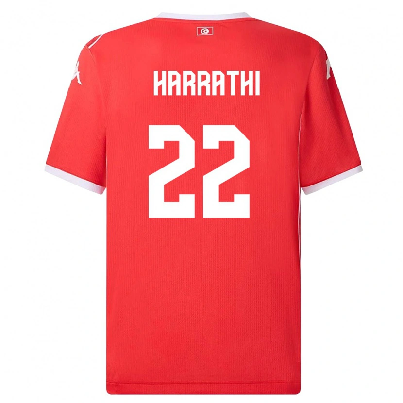 Danxen Mujer Camiseta Túnez Najla Harrathi #22 Rojo Blanco 1ª Equipación 26-28 La Camisa