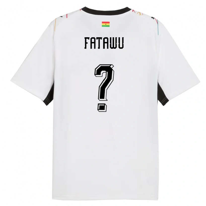 Danxen Mujer Camiseta Ghana Abdul Fatawu #0 Blanco Negro Amarillo 1ª Equipación 26-28 La Camisa