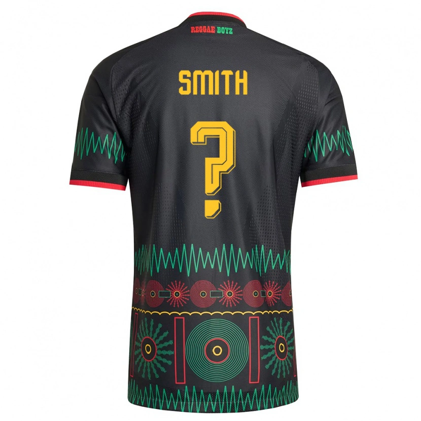 Danxen Mujer Camiseta Jamaica Andrene Smith #0 Negro Rojo Amarillo 2ª Equipación 26-28 La Camisa