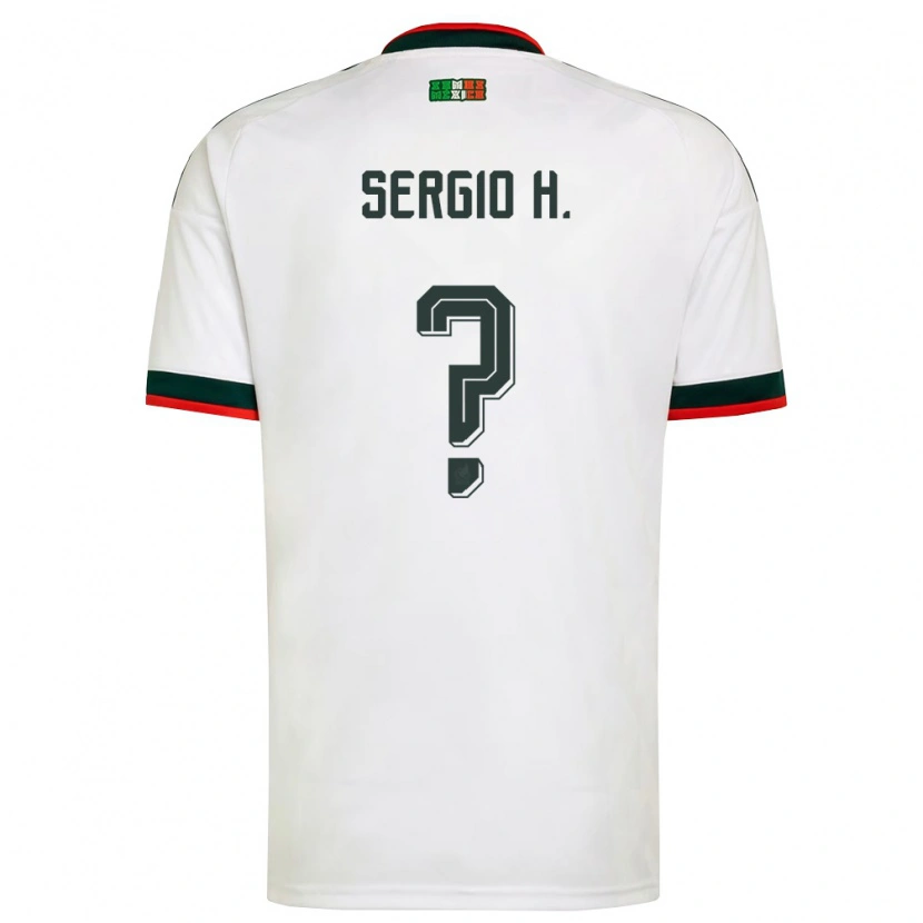 Danxen Mujer Camiseta México Sergio Hernández #0 Blanco Borgoña Verde 2ª Equipación 26-28 La Camisa