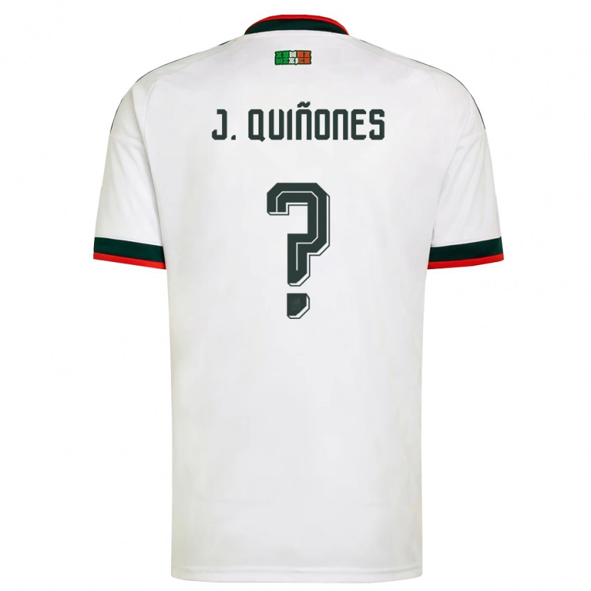 Danxen Mujer Camiseta México Julián Quiñones #0 Blanco Borgoña Verde 2ª Equipación 26-28 La Camisa