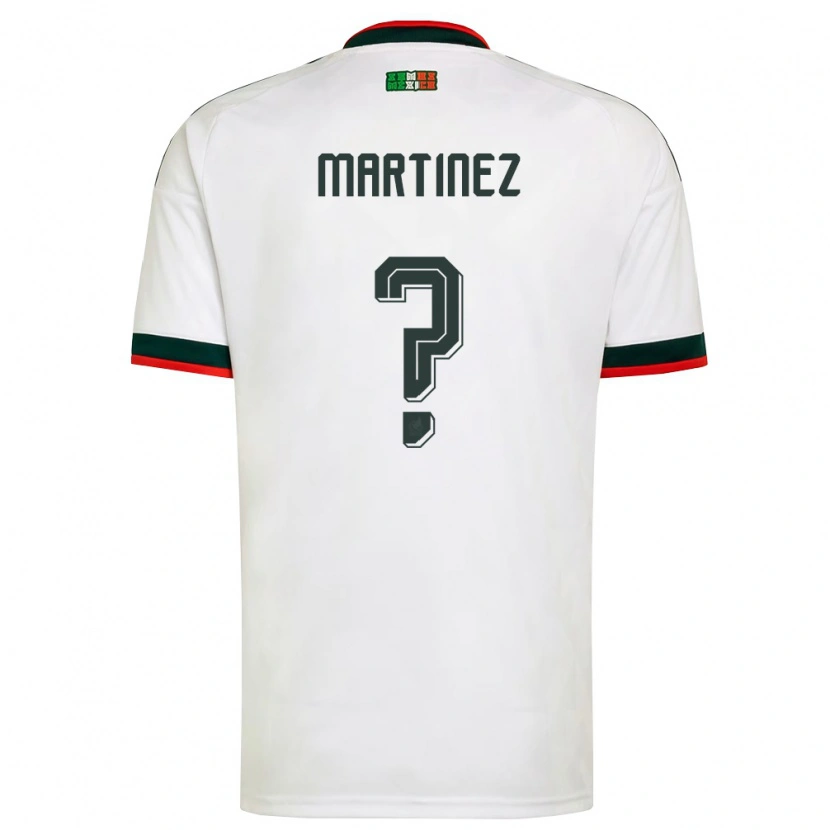 Danxen Mujer Camiseta México Guillermo Martínez #0 Blanco Borgoña Verde 2ª Equipación 26-28 La Camisa