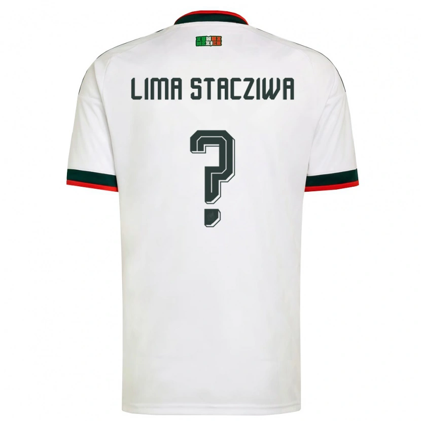 Danxen Mujer Camiseta México Neo Lima Stacziwa #0 Blanco Borgoña Verde 2ª Equipación 26-28 La Camisa
