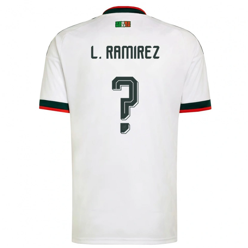Danxen Mujer Camiseta México Leonardo Ramirez #0 Blanco Borgoña Verde 2ª Equipación 26-28 La Camisa