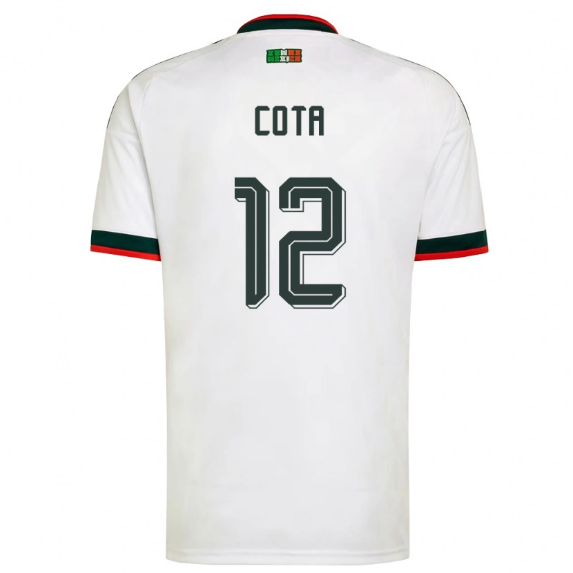 Danxen Mujer Camiseta México Rodolfo Cota #12 Blanco Borgoña Verde 2ª Equipación 26-28 La Camisa