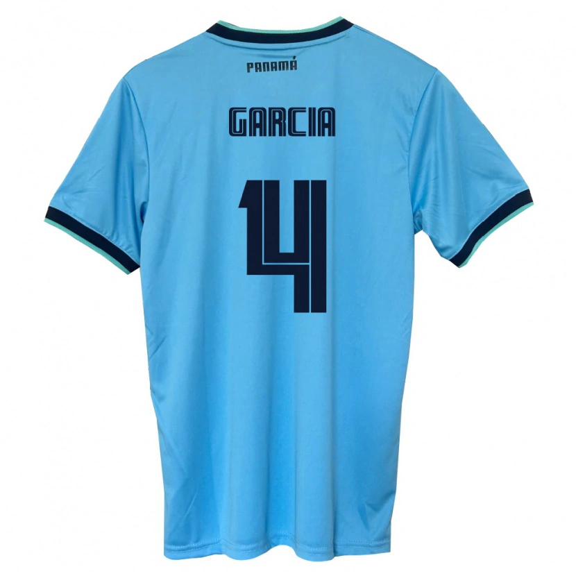 Danxen Mujer Camiseta Panamá Giancarlos García #4 Azul Cielo Negro 2ª Equipación 26-28 La Camisa