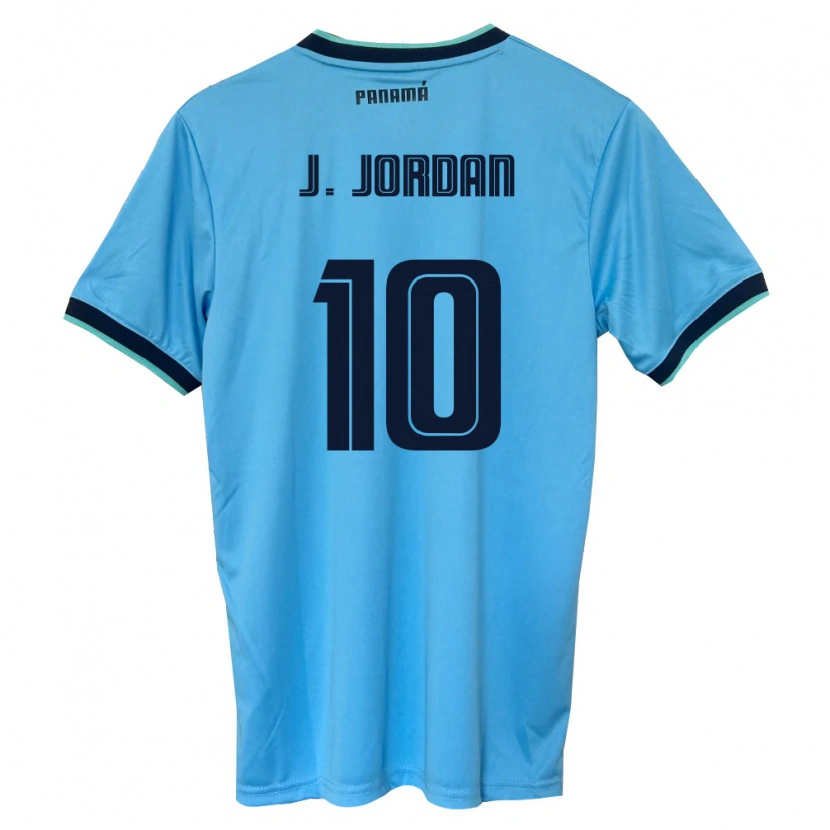 Danxen Mujer Camiseta Panamá Jasio Jordan #10 Azul Cielo Negro 2ª Equipación 26-28 La Camisa