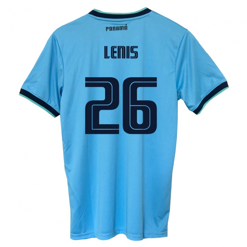 Danxen Mujer Camiseta Panamá Kahiser Lenis #26 Azul Cielo Negro 2ª Equipación 26-28 La Camisa