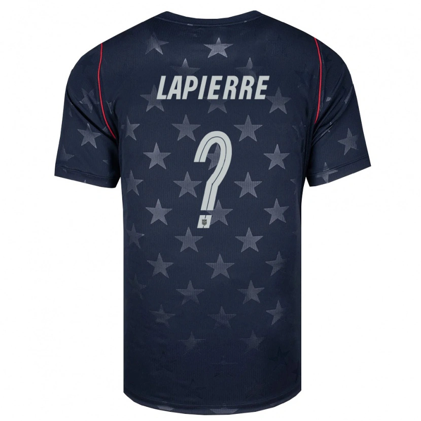 Danxen Mujer Camiseta Estados Unidos Zach Lapierre #0 Negro Blanco Rojo 2ª Equipación 26-28 La Camisa