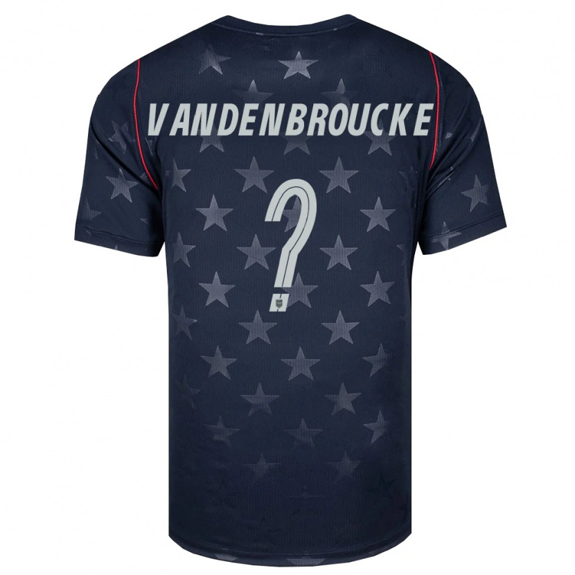 Danxen Mujer Camiseta Estados Unidos Victor Vandenbroucke #0 Negro Blanco Rojo 2ª Equipación 26-28 La Camisa