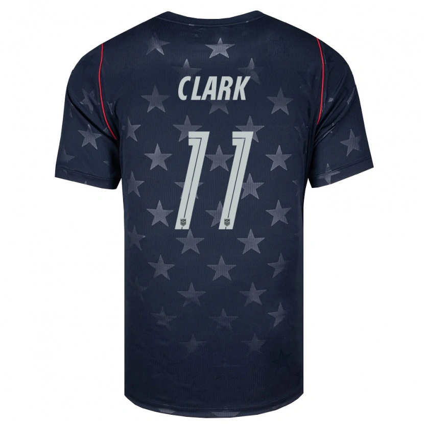 Danxen Mujer Camiseta Estados Unidos Caden Clark #11 Negro Blanco Rojo 2ª Equipación 26-28 La Camisa