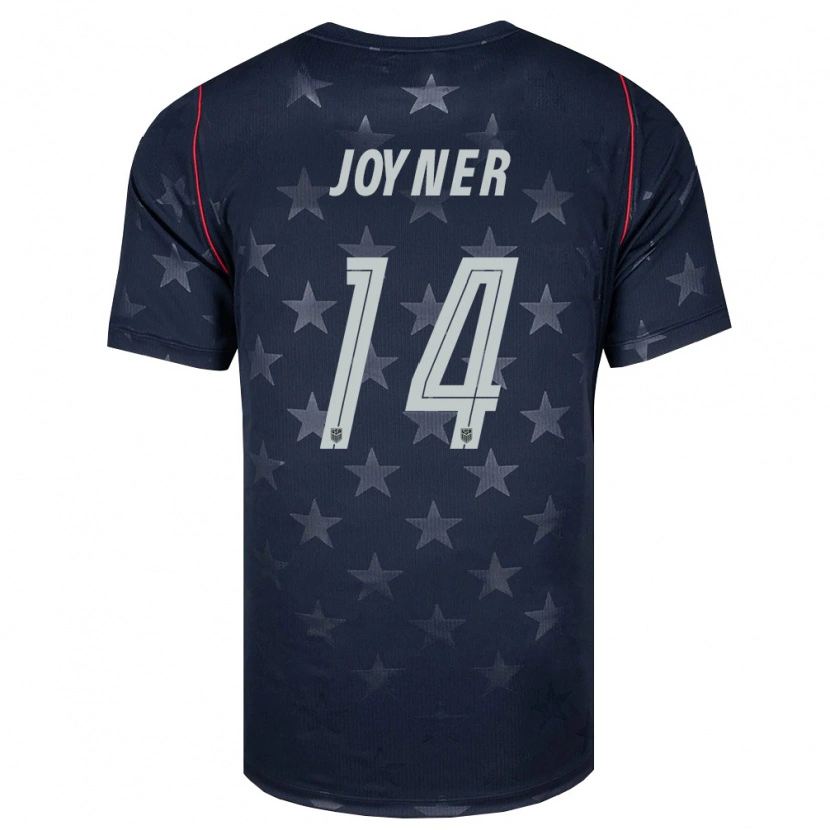 Danxen Mujer Camiseta Estados Unidos Mykhi Joyner #14 Negro Blanco Rojo 2ª Equipación 26-28 La Camisa