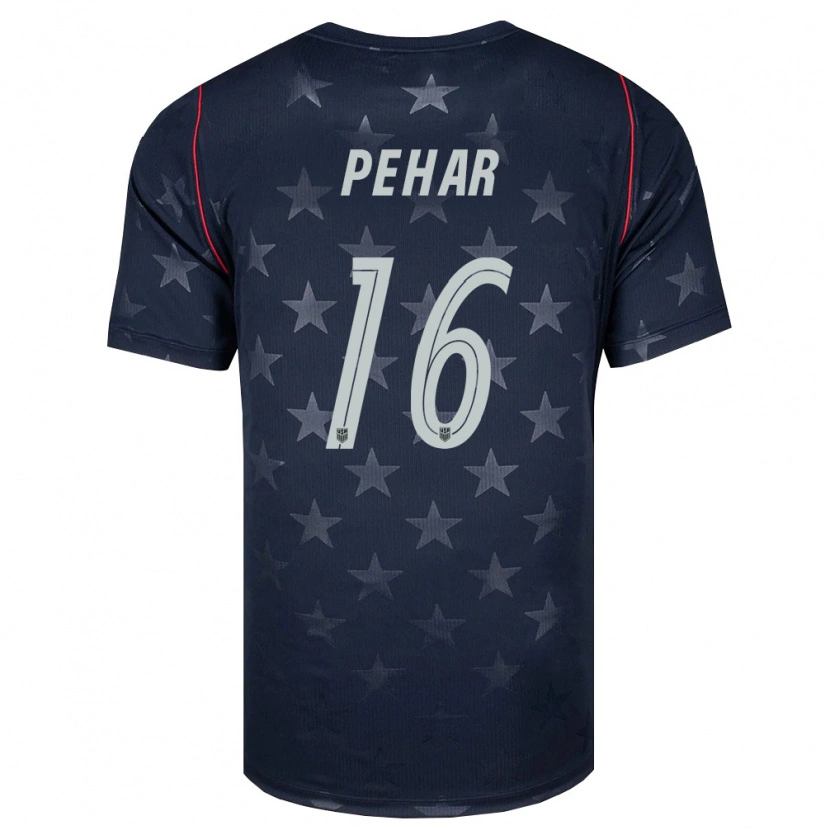 Danxen Mujer Camiseta Estados Unidos Roko Pehar #16 Negro Blanco Rojo 2ª Equipación 26-28 La Camisa