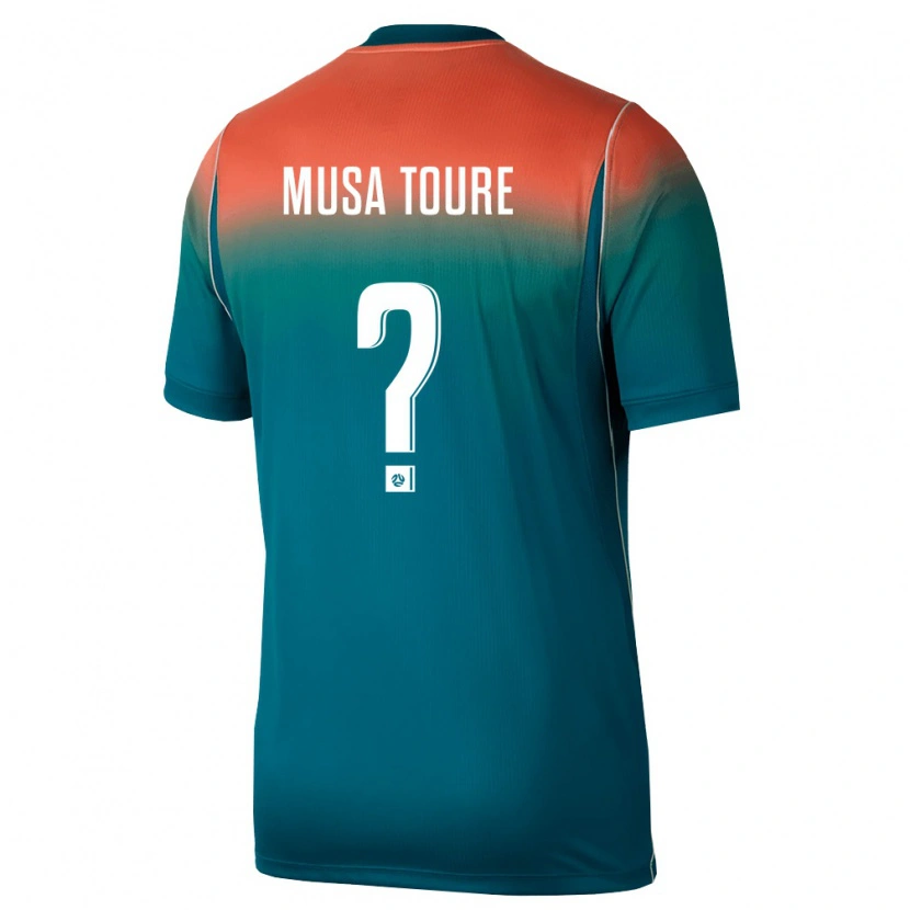 Danxen Mujer Camiseta Australia Musa Toure #0 Verde Rosa 2ª Equipación 26-28 La Camisa