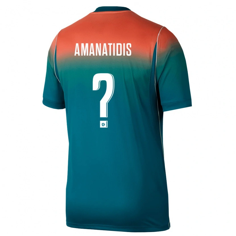 Danxen Mujer Camiseta Australia Nathan Amanatidis #0 Verde Rosa 2ª Equipación 26-28 La Camisa