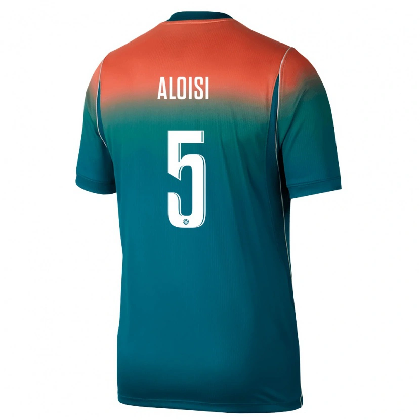 Danxen Mujer Camiseta Australia Matias Aloisi #5 Verde Rosa 2ª Equipación 26-28 La Camisa