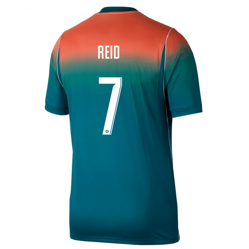 Danxen Mujer Camiseta Australia Ashton Reid #7 Verde Rosa 2ª Equipación 26-28 La Camisa