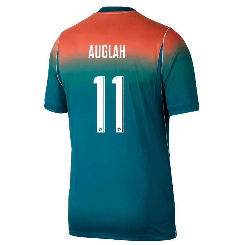 Danxen Mujer Camiseta Australia Ali Auglah #11 Verde Rosa 2ª Equipación 26-28 La Camisa
