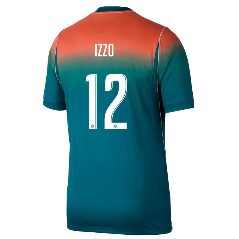 Danxen Mujer Camiseta Australia Paul Izzo #12 Verde Rosa 2ª Equipación 26-28 La Camisa