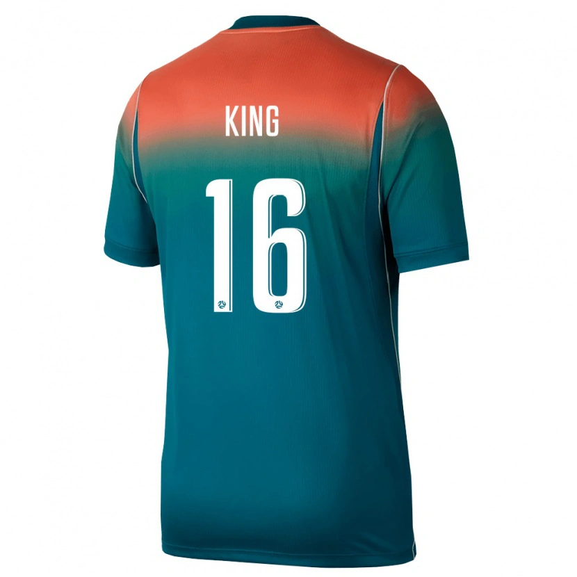 Danxen Mujer Camiseta Australia Joel King #16 Verde Rosa 2ª Equipación 26-28 La Camisa