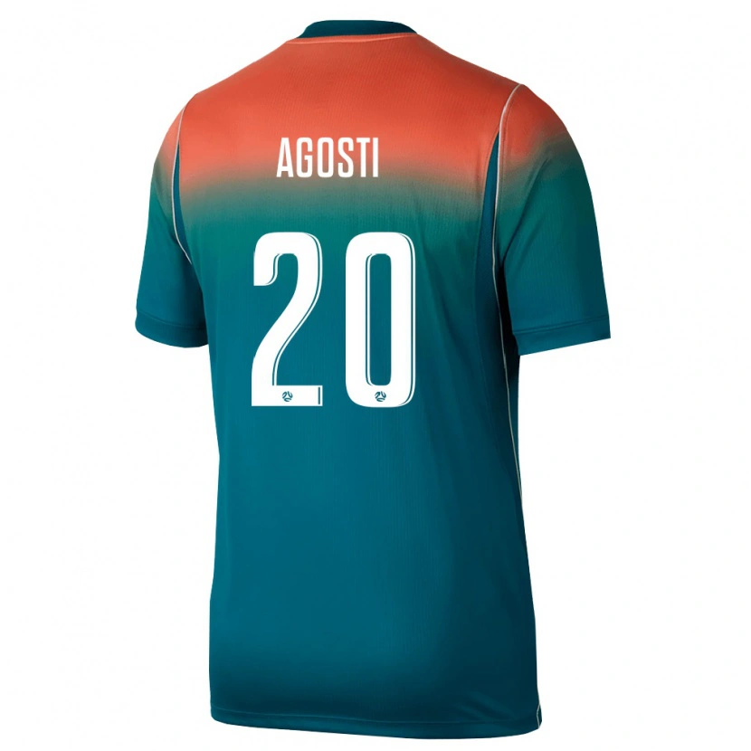 Danxen Mujer Camiseta Australia Louis Agosti #20 Verde Rosa 2ª Equipación 26-28 La Camisa