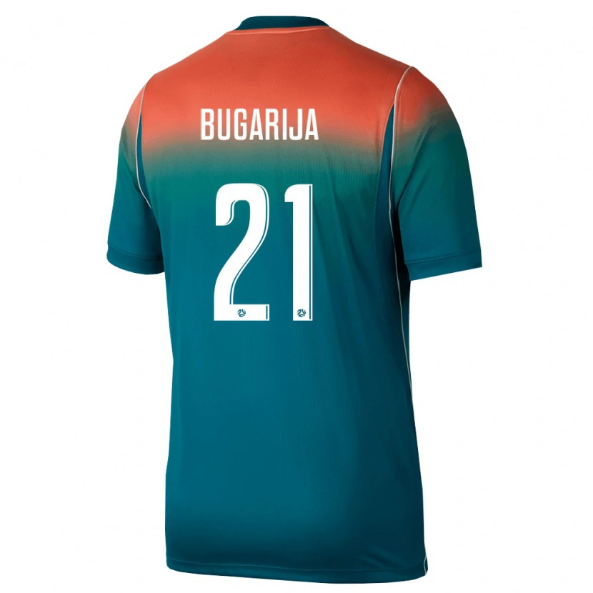Danxen Mujer Camiseta Australia Adam Bugarija #21 Verde Rosa 2ª Equipación 26-28 La Camisa