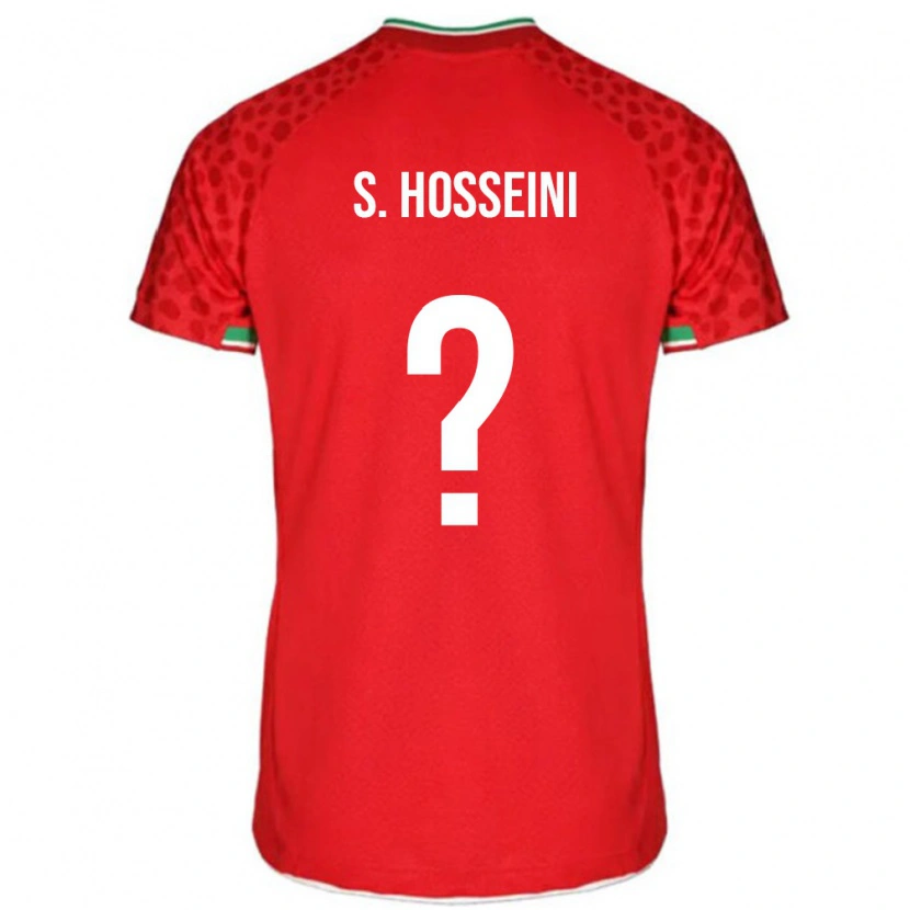 Danxen Mujer Camiseta Irán Seyed Mohammadjavad Hosseini #0 Rojo Blanco 2ª Equipación 26-28 La Camisa