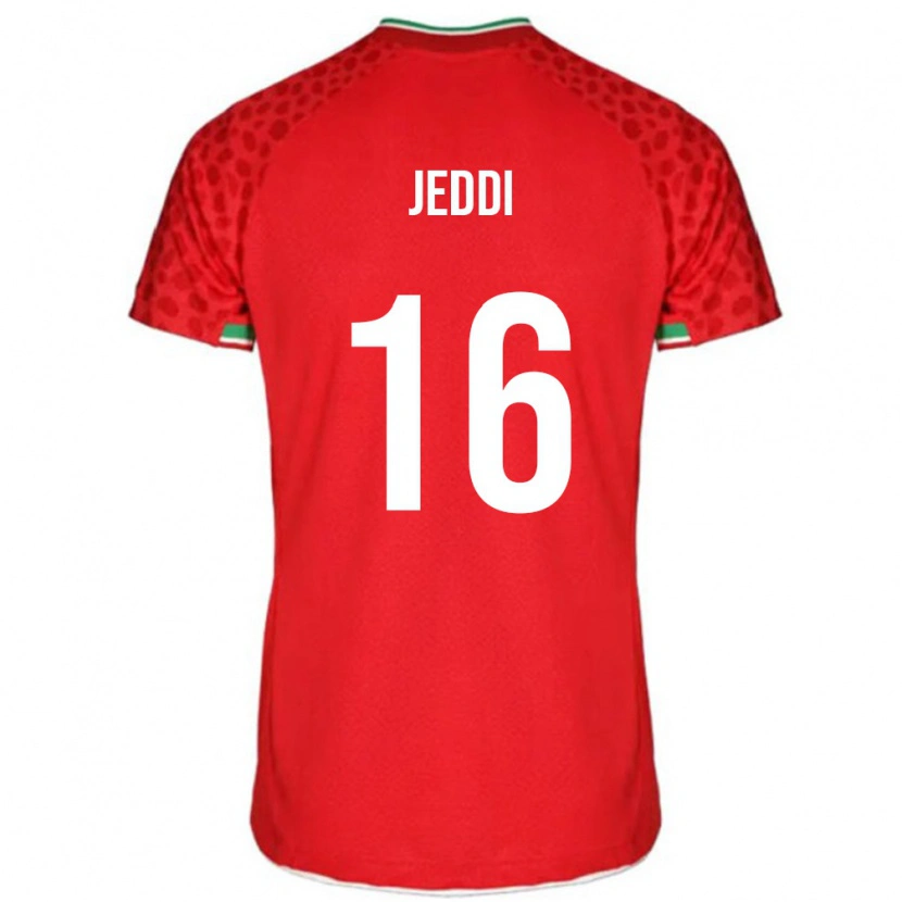 Danxen Mujer Camiseta Irán Amirreza Jeddi #16 Rojo Blanco 2ª Equipación 26-28 La Camisa