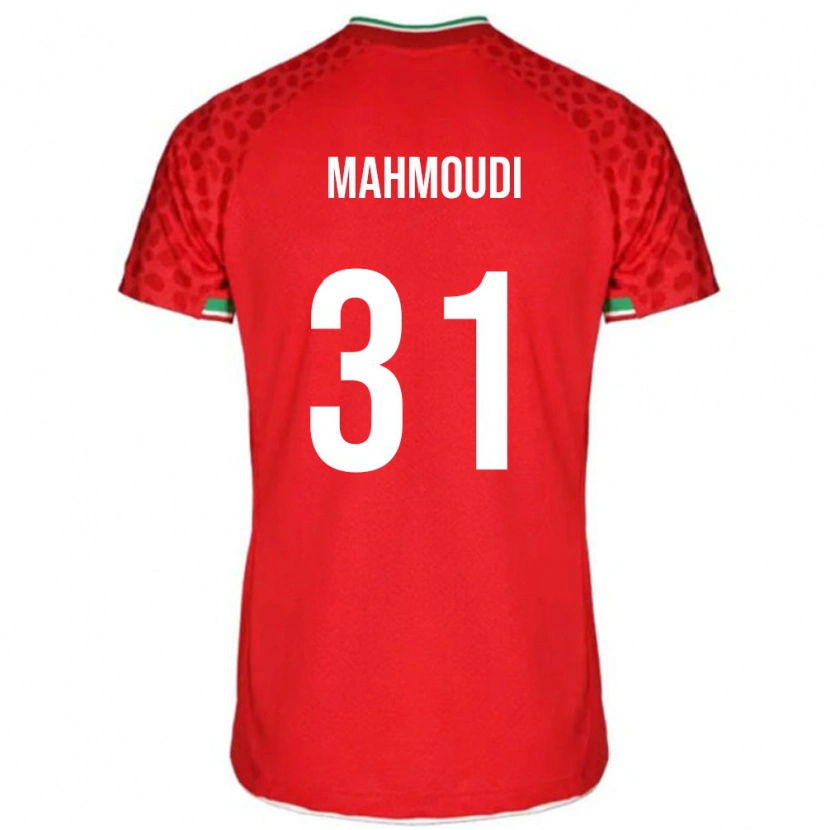 Danxen Mujer Camiseta Irán Amirhossein Mahmoudi #31 Rojo Blanco 2ª Equipación 26-28 La Camisa