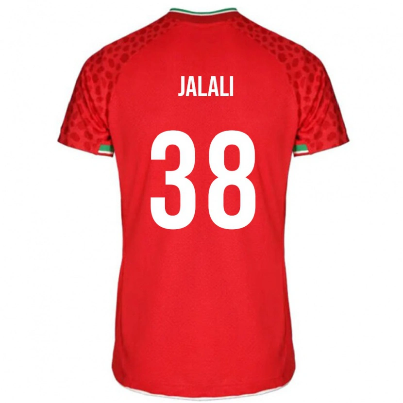 Danxen Mujer Camiseta Irán Abolfazl Jalali #38 Rojo Blanco 2ª Equipación 26-28 La Camisa