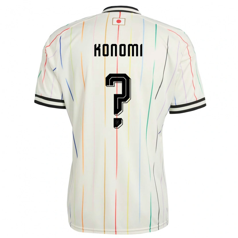 Danxen Mujer Camiseta Japón Kaito Konomi #0 Blanco Negro 2ª Equipación 26-28 La Camisa