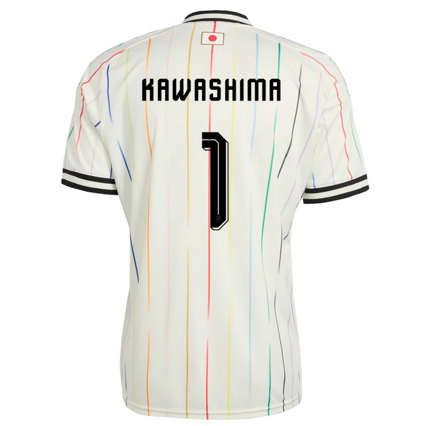 Danxen Mujer Camiseta Japón Eiji Kawashima #1 Blanco Negro 2ª Equipación 26-28 La Camisa