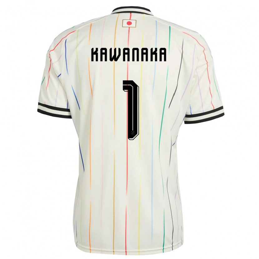 Danxen Mujer Camiseta Japón Aoto Kawanaka #1 Blanco Negro 2ª Equipación 26-28 La Camisa