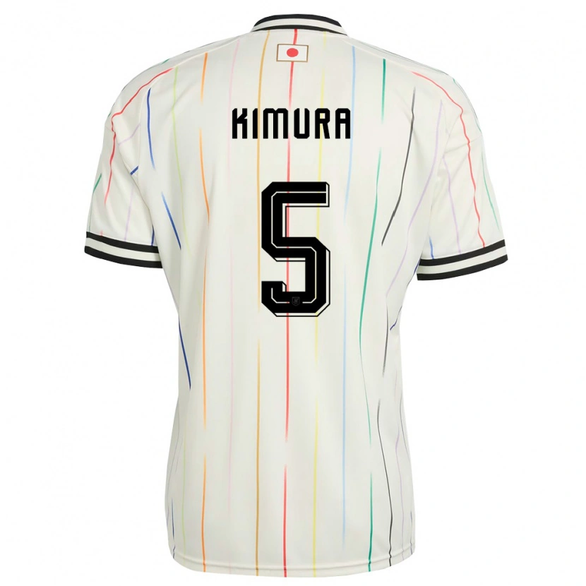 Danxen Mujer Camiseta Japón Seiji Kimura #5 Blanco Negro 2ª Equipación 26-28 La Camisa