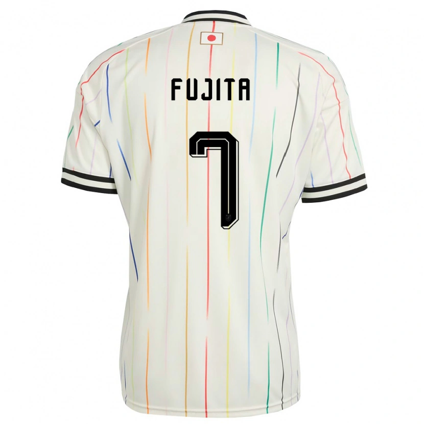 Danxen Mujer Camiseta Japón Joel Chima Fujita #7 Blanco Negro 2ª Equipación 26-28 La Camisa