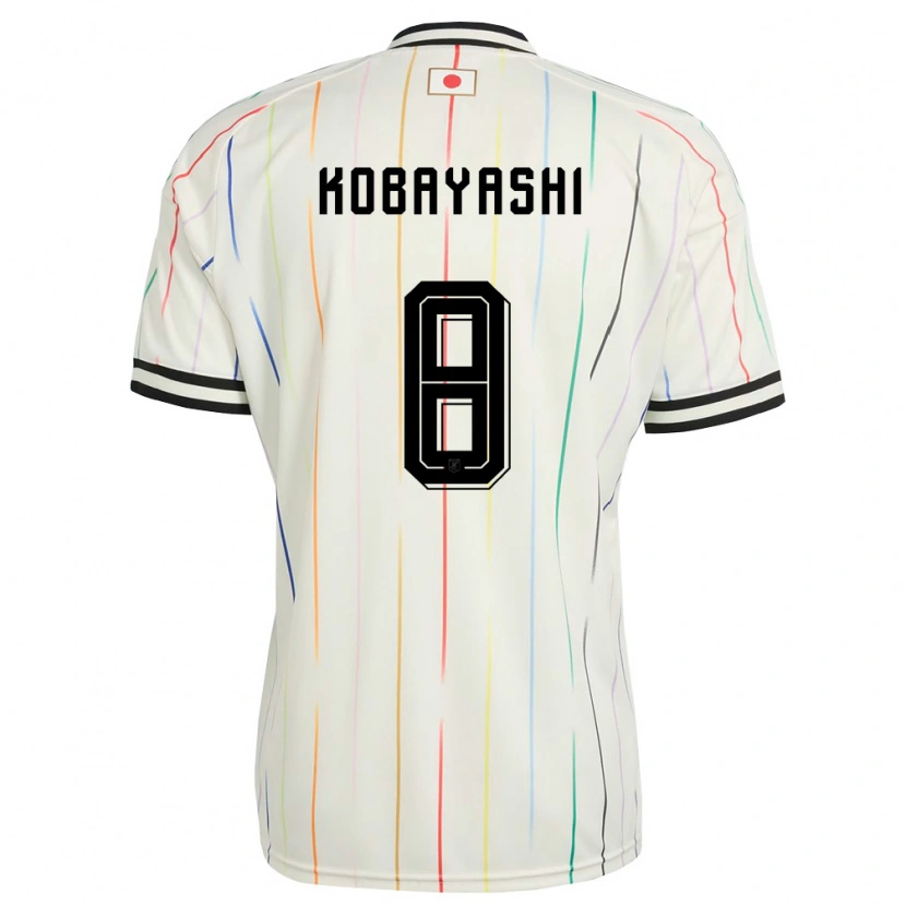 Danxen Mujer Camiseta Japón Shimon Kobayashi #8 Blanco Negro 2ª Equipación 26-28 La Camisa