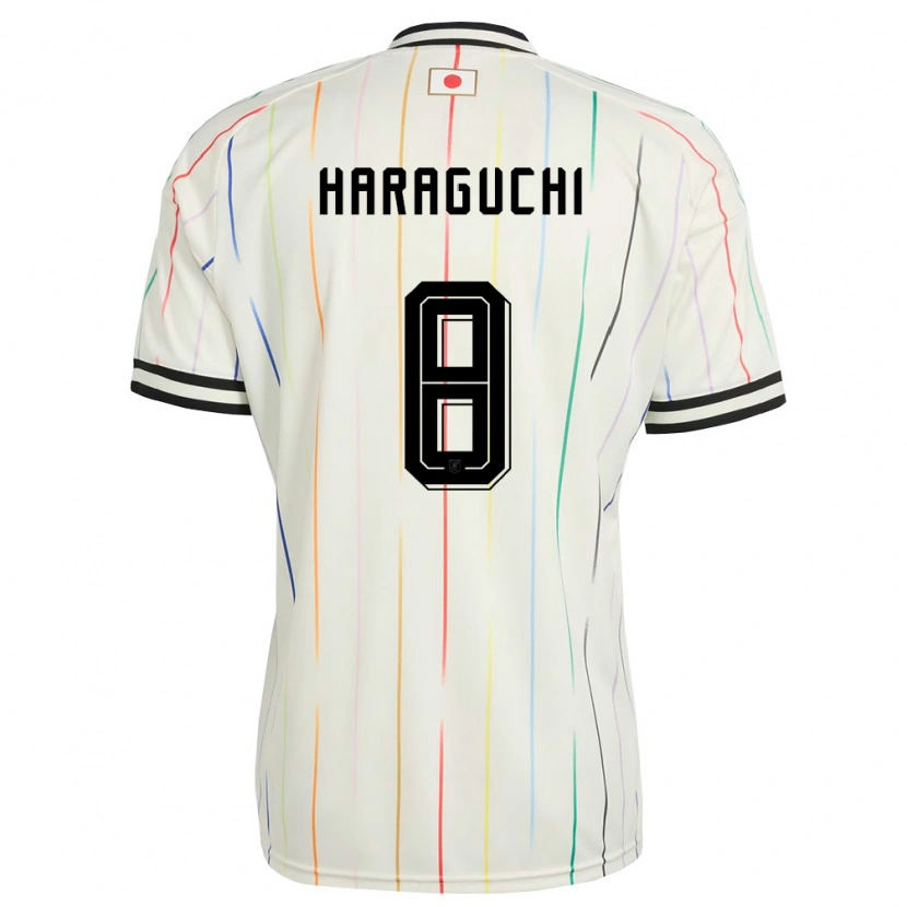 Danxen Mujer Camiseta Japón Genki Haraguchi #8 Blanco Negro 2ª Equipación 26-28 La Camisa