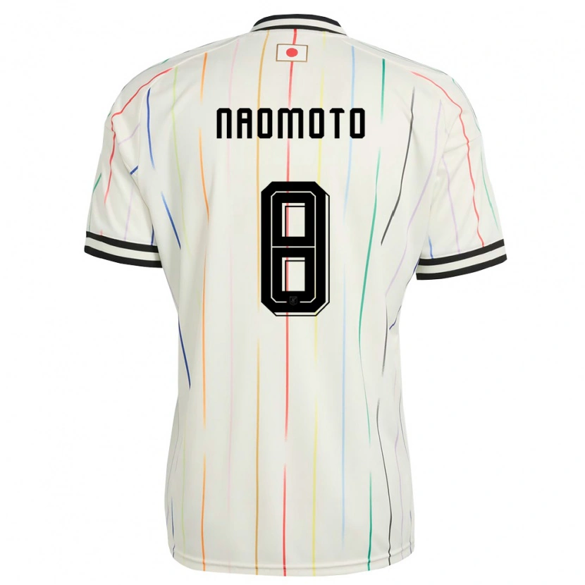 Danxen Mujer Camiseta Japón Hikaru Naomoto #8 Blanco Negro 2ª Equipación 26-28 La Camisa