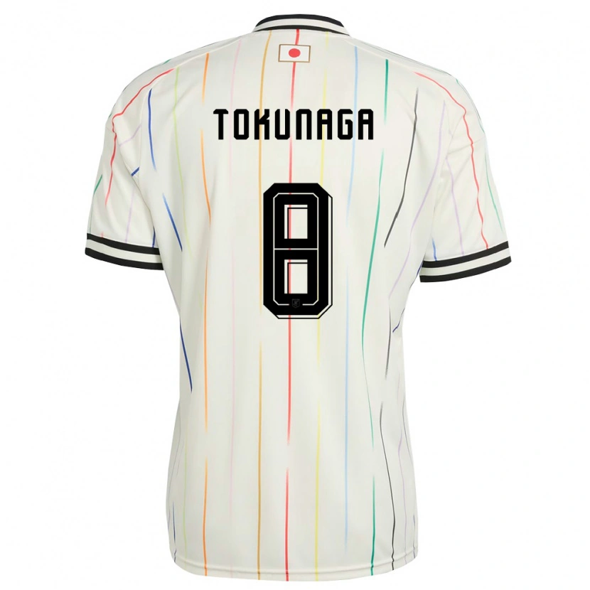 Danxen Mujer Camiseta Japón Ryo Tokunaga #8 Blanco Negro 2ª Equipación 26-28 La Camisa