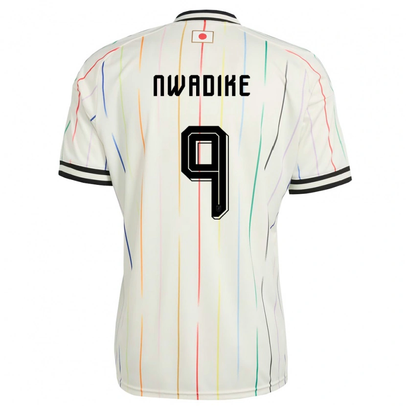 Danxen Mujer Camiseta Japón Uche Brian Seo Nwadike #9 Blanco Negro 2ª Equipación 26-28 La Camisa