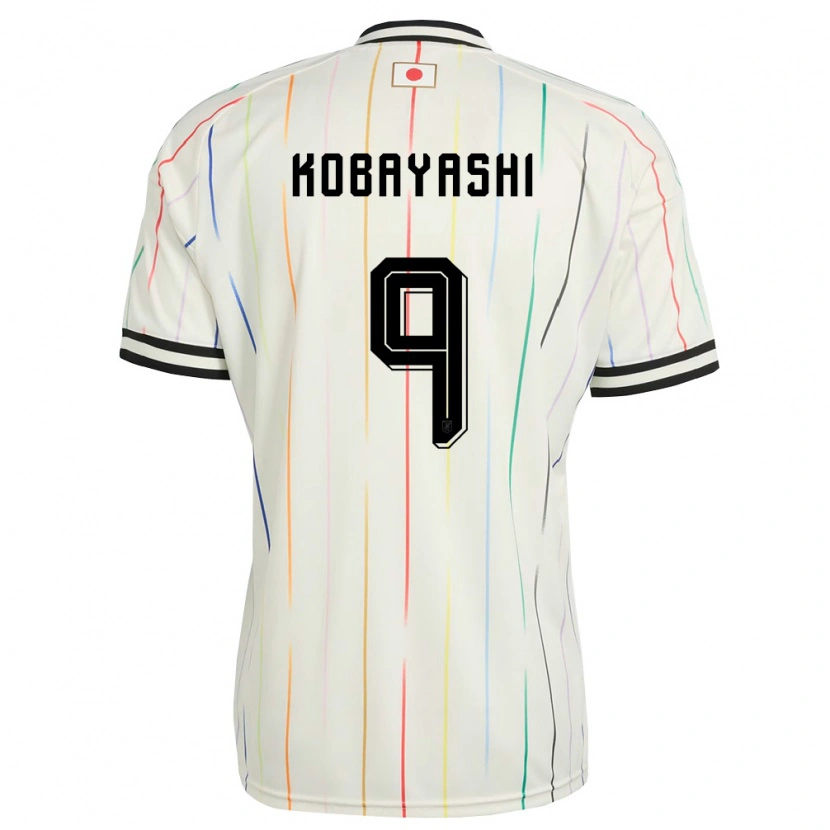 Danxen Mujer Camiseta Japón Yuzuki Kobayashi #9 Blanco Negro 2ª Equipación 26-28 La Camisa
