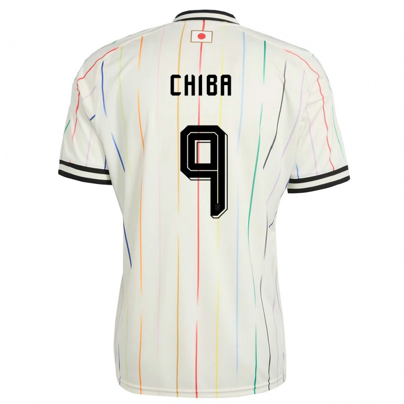 Danxen Mujer Camiseta Japón Kanta Chiba #9 Blanco Negro 2ª Equipación 26-28 La Camisa