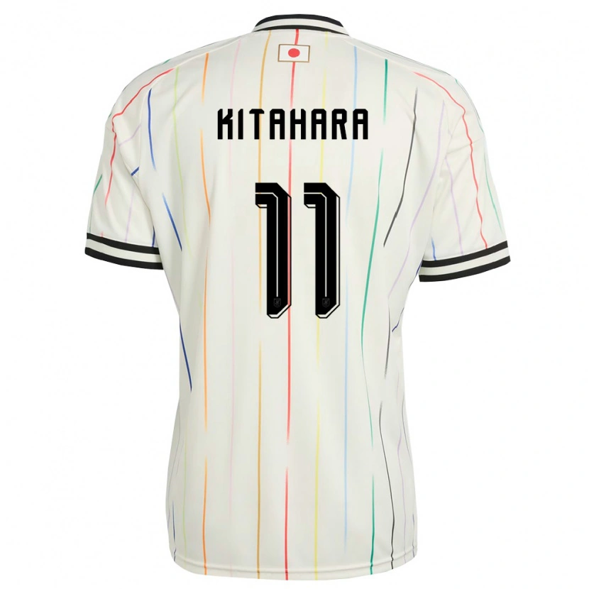 Danxen Mujer Camiseta Japón Maki Kitahara #11 Blanco Negro 2ª Equipación 26-28 La Camisa