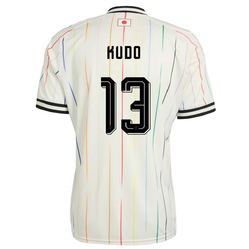 Danxen Mujer Camiseta Japón Kota Kudo #13 Blanco Negro 2ª Equipación 26-28 La Camisa