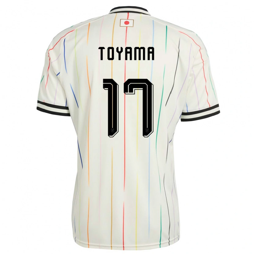 Danxen Mujer Camiseta Japón Koe Toyama #17 Blanco Negro 2ª Equipación 26-28 La Camisa