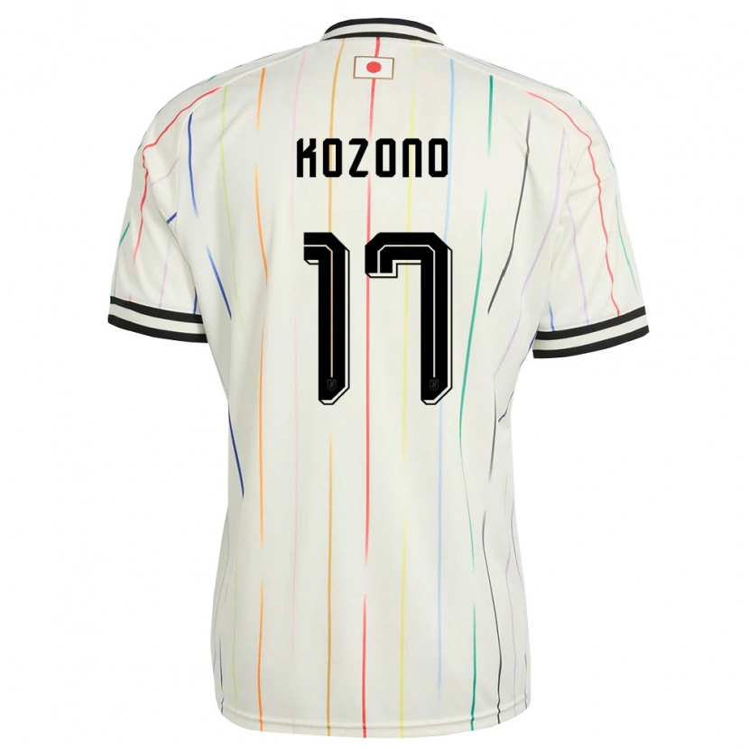 Danxen Mujer Camiseta Japón Seishiro Kozono #17 Blanco Negro 2ª Equipación 26-28 La Camisa