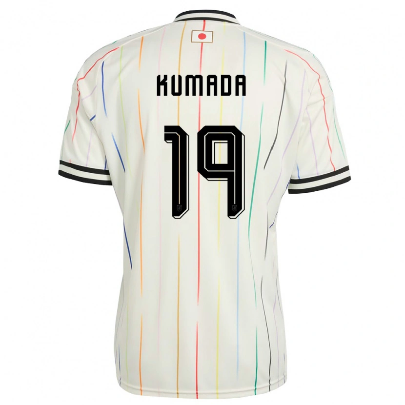 Danxen Mujer Camiseta Japón Yoshito Kumada #19 Blanco Negro 2ª Equipación 26-28 La Camisa