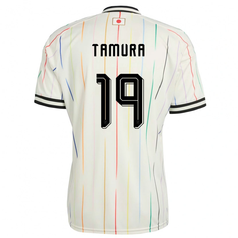 Danxen Mujer Camiseta Japón Eito Tamura #19 Blanco Negro 2ª Equipación 26-28 La Camisa