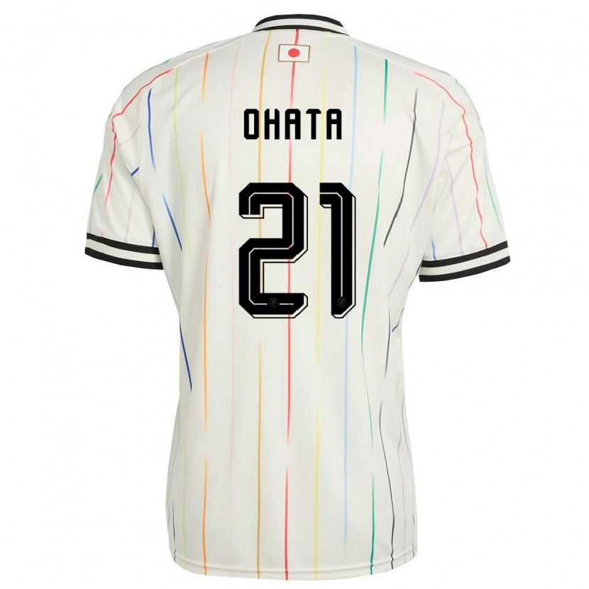 Danxen Mujer Camiseta Japón Ayumu Ohata #21 Blanco Negro 2ª Equipación 26-28 La Camisa