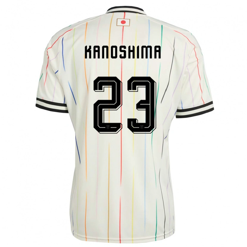 Danxen Mujer Camiseta Japón Yu Kanoshima #23 Blanco Negro 2ª Equipación 26-28 La Camisa